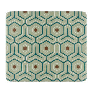 Planche À Découper Motif géométrique avec hexagones imbriqués