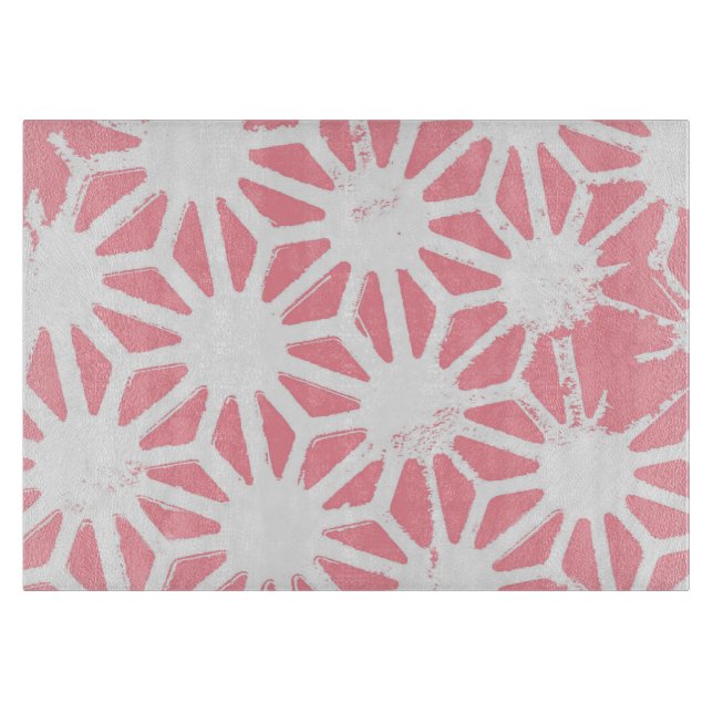 Planche À Découper Motif géométrique corail (Devant)