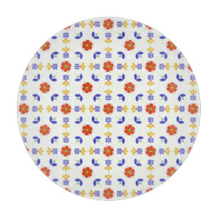 Planche À Découper Motif géométrique de fleur au néon d'art popula