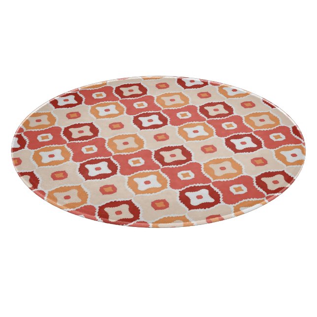 Planche À Découper Motif géométrique d'ikat d'or (Coin)