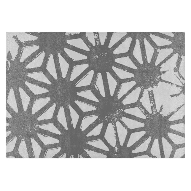 Planche À Découper Motif géométrique gris (Devant)