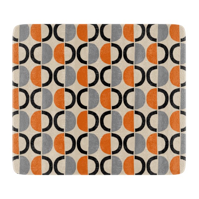 Planche À Découper Motif géométrique moderne du milieu du siècle (Devant)