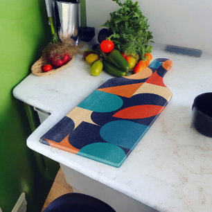 Planche À Découper Motif géométrique multicolore abstrait