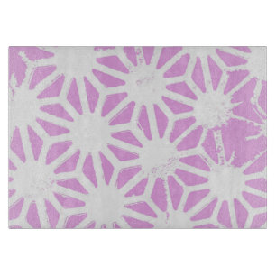 Planche À Découper motif géométrique rose