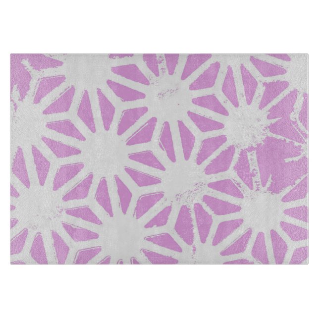 Planche À Découper Motif géométrique rose (Devant)