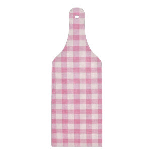 Planche À Découper Motif Gingham Rose Bébé