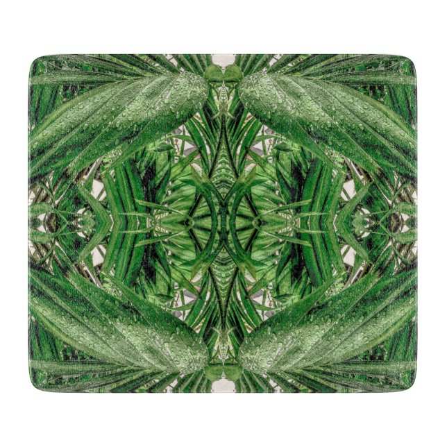Planche À Découper Motif Greens et Raindrops (Devant)