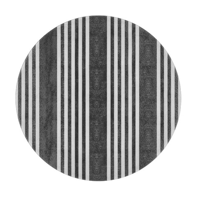 Planche À Découper Motif gris clair et charbon cinq bandes (Devant)
