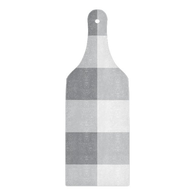 Planche À Découper Motif gris et blanc En vichy (Devant)
