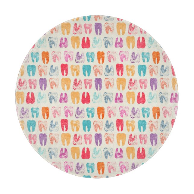 Planche À Découper Motif grunge de dent (Devant)