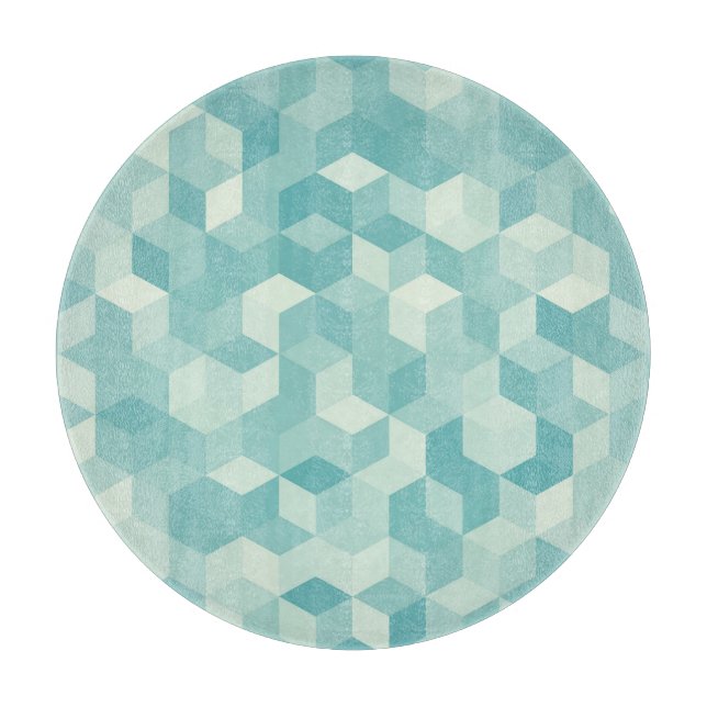 Planche À Découper Motif Hexagonal bleu sans fil (Devant)