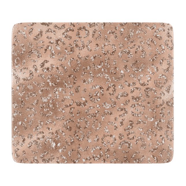 Planche À Découper Motif imprimé peau de léopard guépard noir mignon (Devant)