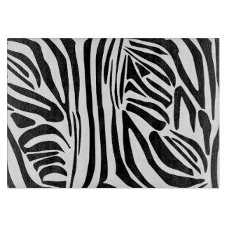 Planche À Découper Motif Imprimé Zèbre Noir et Blanc Audacieux