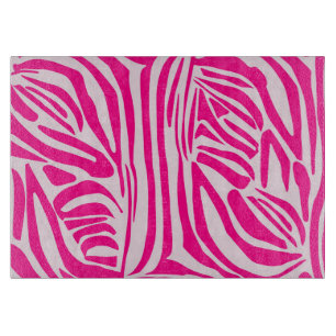 Planche À Découper Motif imprimé zèbre rose