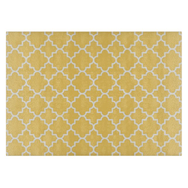 Planche À Découper Motif jaune de Quatrefoil (Devant)