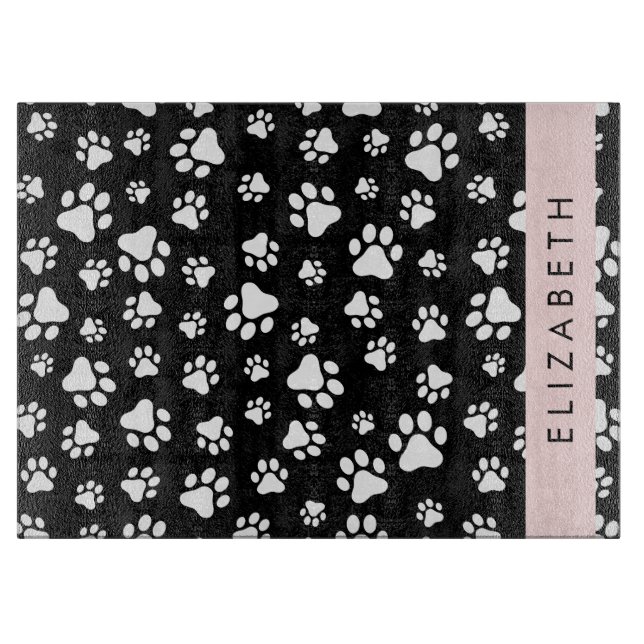 Planche À Découper Motif mâle, Patrouilles de chien, Noir et Blanc, V (Devant)