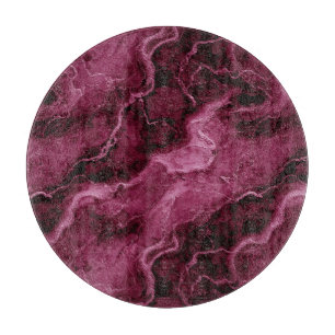 Planche À Découper Motif marbré en Magenta foncé et rose
