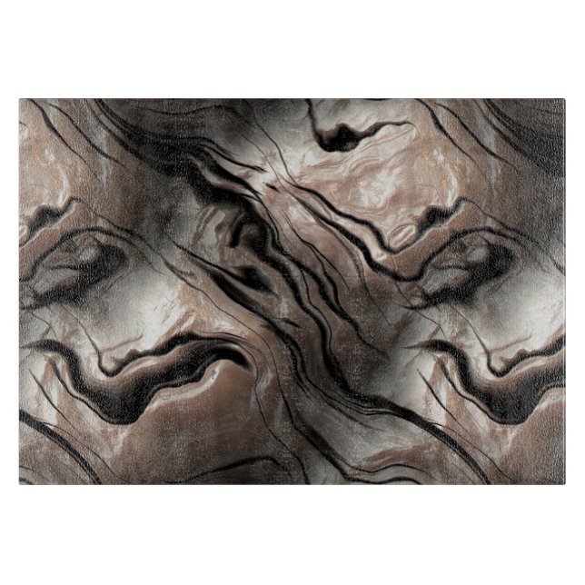 Planche À Découper Motif marbre en pierre unique et cool (Devant)