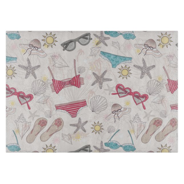 Planche À Découper Motif mignon d'abrégé sur été (Devant)