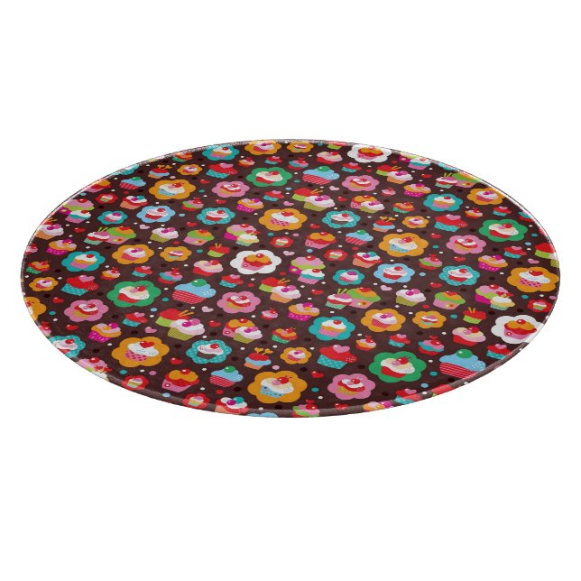 Planche À Découper Motif mignon de gâteau de tasse (Coin)