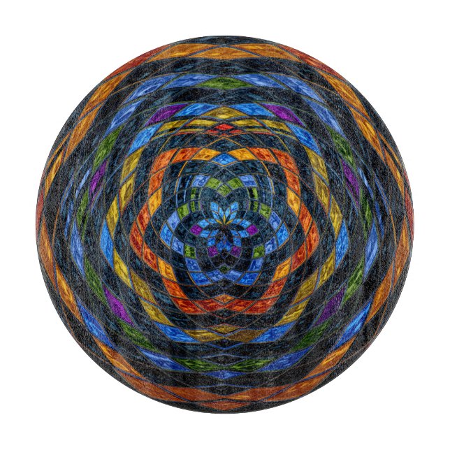 Planche À Découper Motif mosaïque Abstrait #6 (Devant)