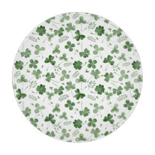 Planche À Découper Motif mou de shamrock d'aquarelle