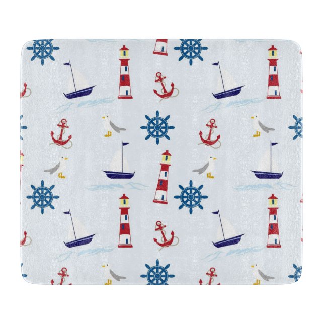 Planche À Découper Motif nautique (Devant)