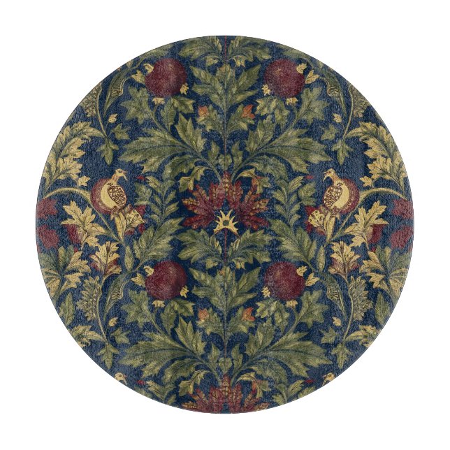 Planche À Découper Motif Navy Fleur de Grenade William Morris (Devant)