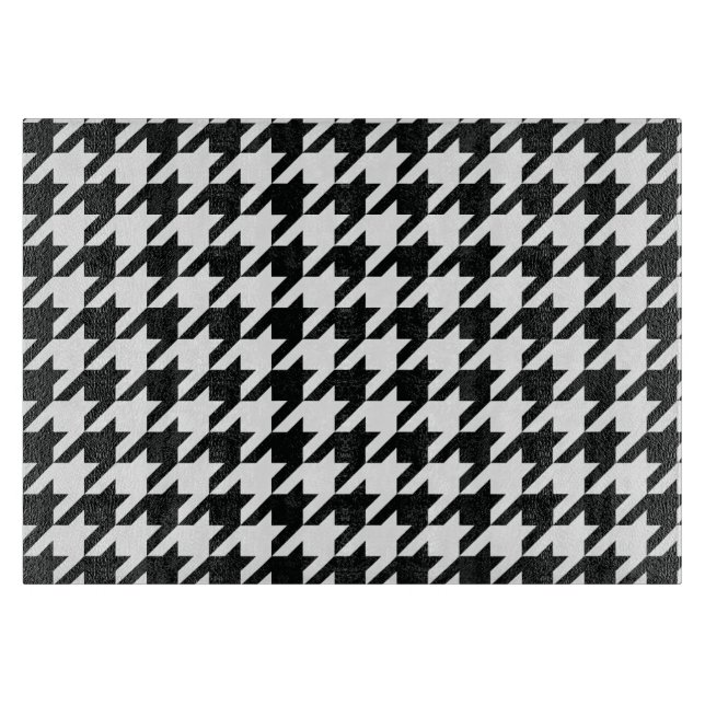 Planche À Découper Motif noir blanc de Houndstooth (Devant)