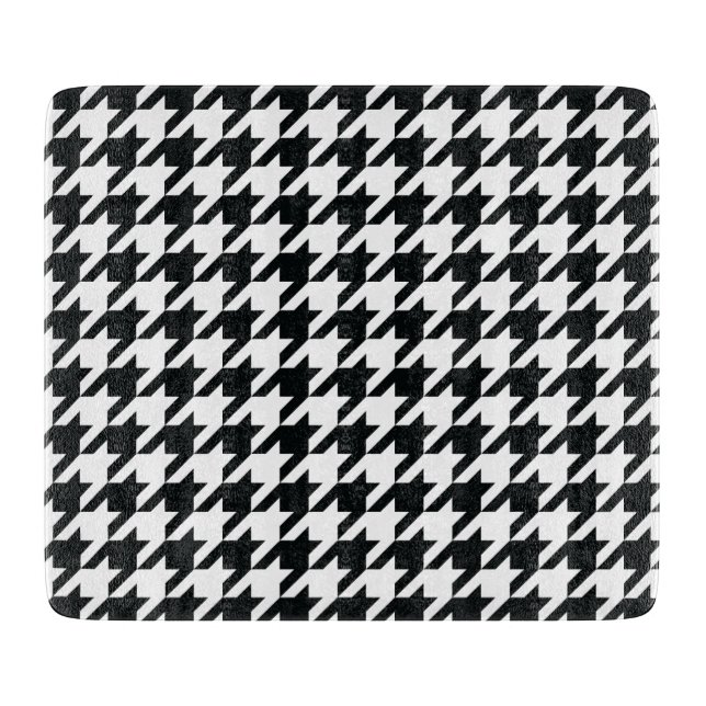 Planche À Découper Motif noir blanc de Houndstooth (Devant)