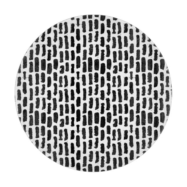 Planche À Découper Motif noir de courses de brosse (Devant)