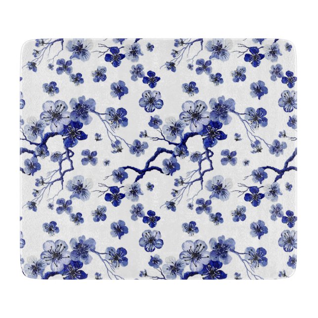 Planche À Découper Motif oriental de branche de Sakura (Devant)