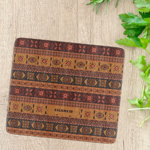 Planche À Découper Motif ornemental tribal de terre cuite moderne