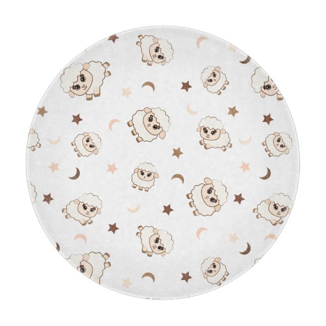 Planche À Découper Motif Pastel Sheep (Devant)