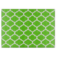 Motif Quatrefoil Marocain Vert Citron Frais