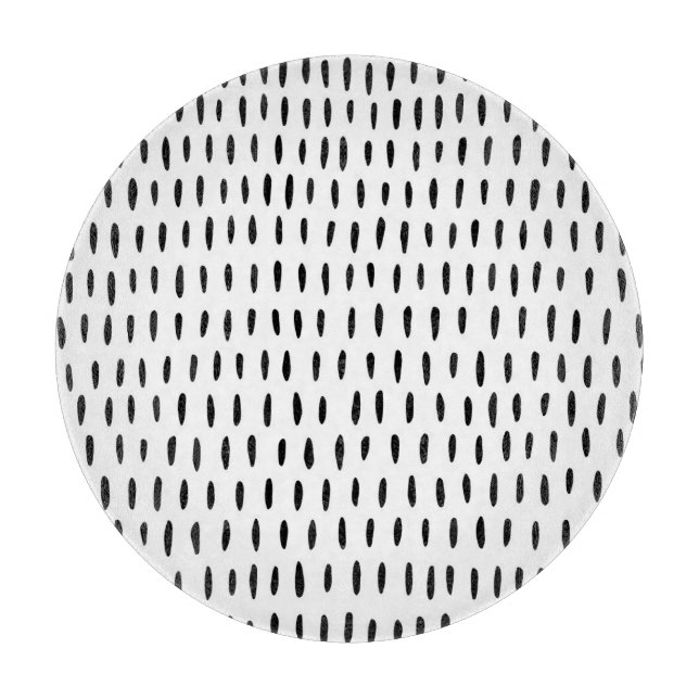 Planche À Découper Motif rayé noir et blanc : dessiné à la main (Devant)