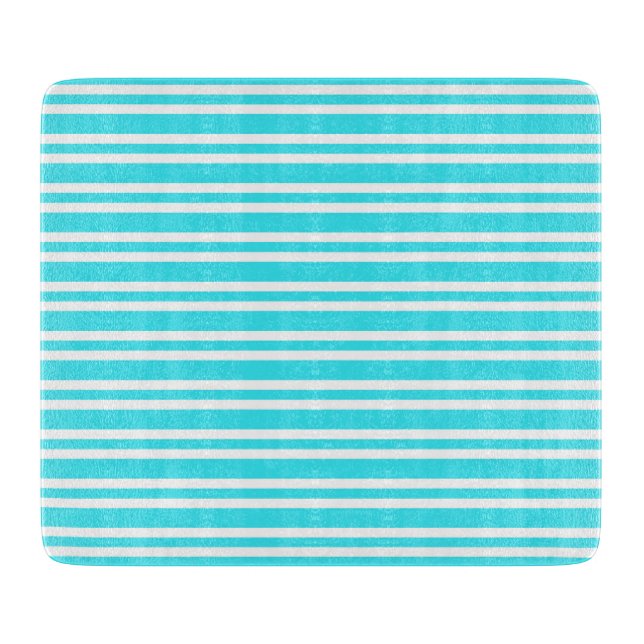 Planche À Découper Motif Rayures Bleu Blanc (Devant)