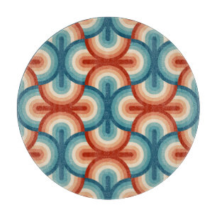 Planche À Découper Motif Retro Summer Rainbow Stripes