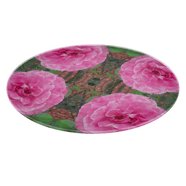 Planche À Découper Motif Rose Rose (Coin)