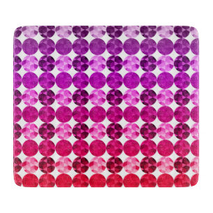Planche À Découper Motif rouge-rose pourpre d'Ombre de cercles