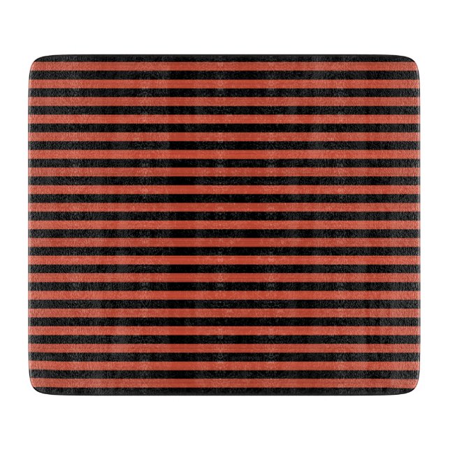 Planche À Découper Motif sans couture à rayures orange et noir (Devant)