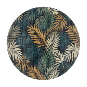 Planche À Découper Motif sans couture de feuille de palmier tropical 
