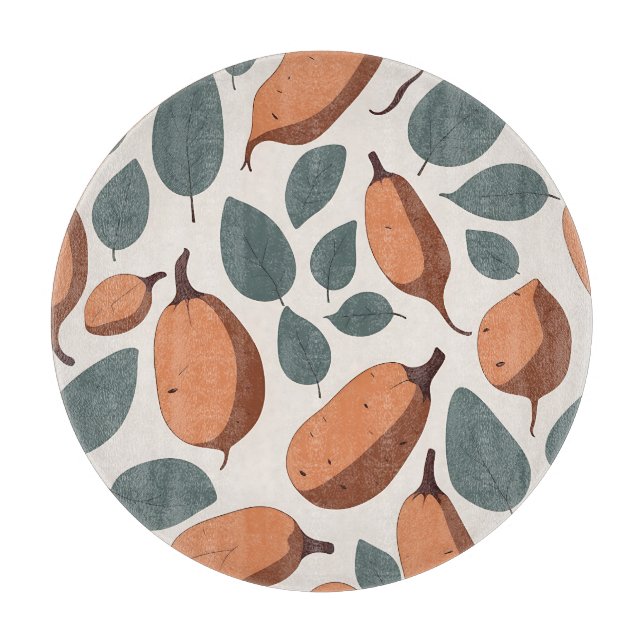 Planche À Découper Motif sans couture de patate douce (Devant)