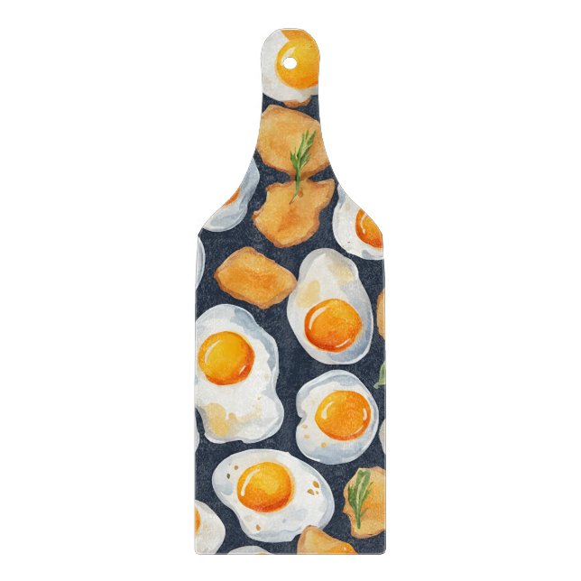 Planche À Découper Motif sans couture d'œuf frit et de toast | Art de (Devant)
