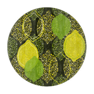 Planche À Découper Motif sans soudure au citron et à la chaux.