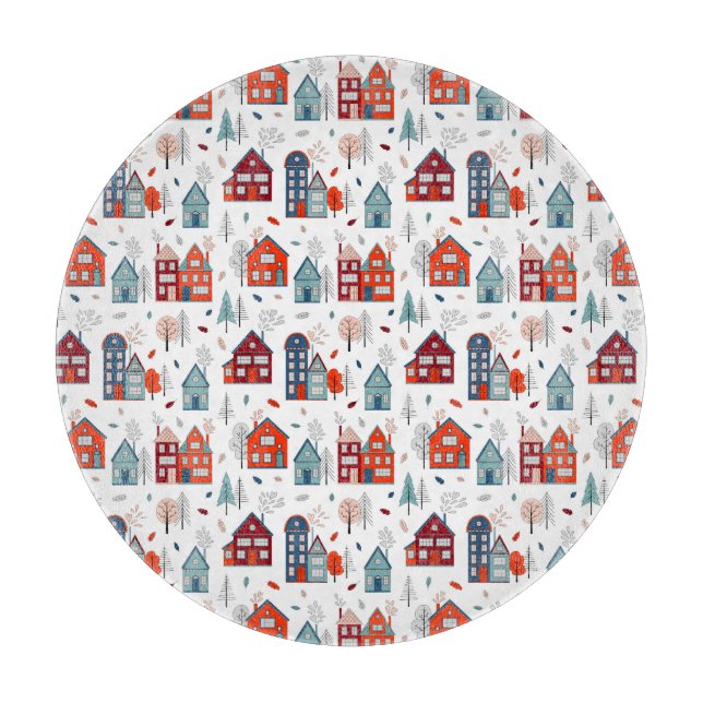 Planche À Découper Motif scandinave d'art populaire de Chambre (Devant)