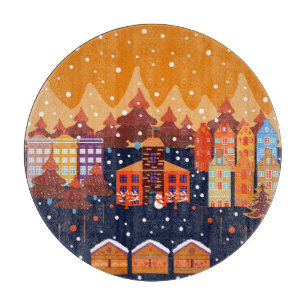Planche À Découper Motif scandinave des arbres de la maison enfant