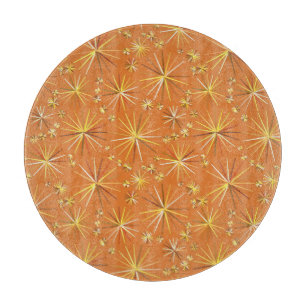 Planche À Découper Motif Spoutnik du milieu du siècle, Terracotta