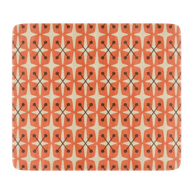 Planche À Découper Motif Starburst moderne du milieu du siècle (Devant)