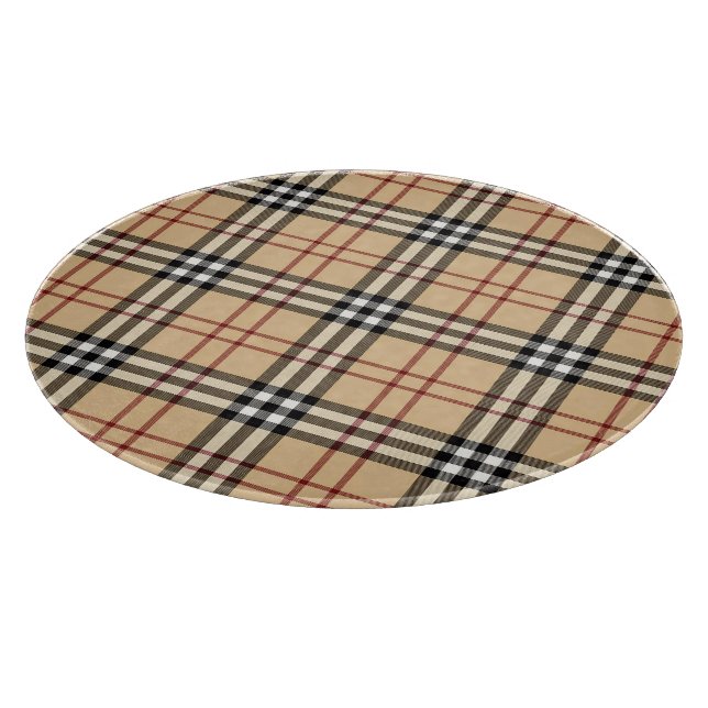 Planche À Découper Motif Tartan Écossais     (Coin)